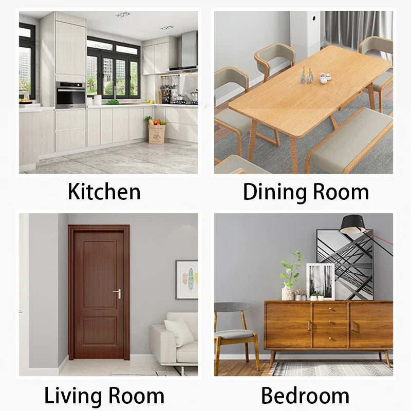 Wood Grain Self-Adhesive Wall & Floor Sticker – 40cm Washable Peel & Stick Wallpaper Qme