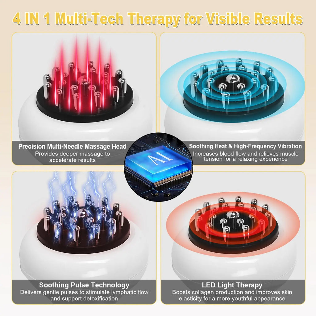 Handheld Electric Body Massager – Red Light, Heat & Vibration Handheld Body Massager Qst