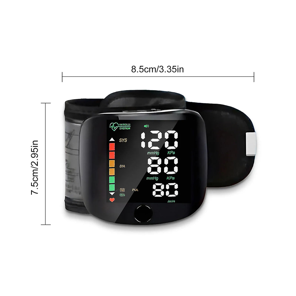 Wrist Blood Pressure Monitor – LED Display & Voice Broadcast Blood Pressure Monitor Qst 1 set