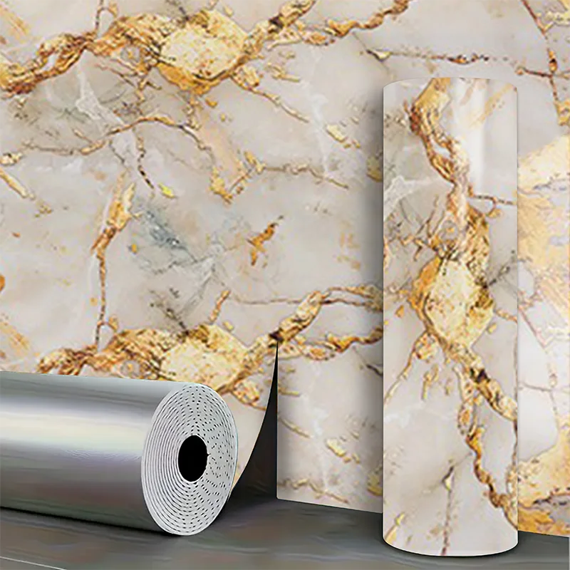 Self-Adhesive Waterproof Peel & Stick PVC Wallpaper – 3 Colors Peel & Stick Wallpaper Qme