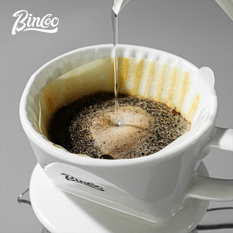 Bincoo Origami Ceramic Pour Over Coffee Dripper with Saucer Pour Over Dripper Qst