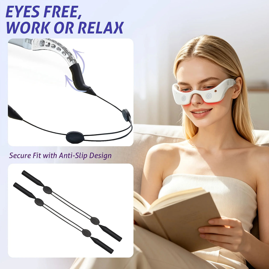 LED Eye Massager – Hot Cold Compress & 7-Color Light Therapy LED Eye Massager Qst