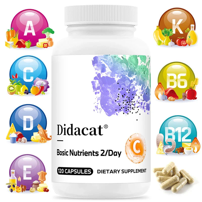 Multivitamin & Mineral Capsules – Zinc, D3 & K2 | Didacat Multivitamin Supplement Qst