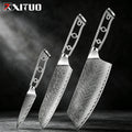 XITUO Damascus Steel DIY Knife Blank Set 1–6 Piece Kit Damascus Knife Blank Set Qst 3PCS Knife A