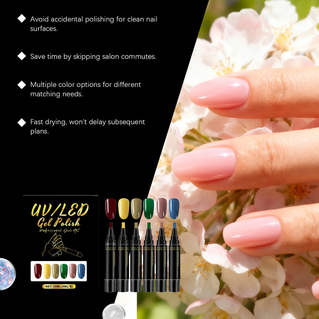 12-Color Quick-Dry Nail Art Pen Set – 3D DIY Manicure Drawing Nail Art Pen Set Qst