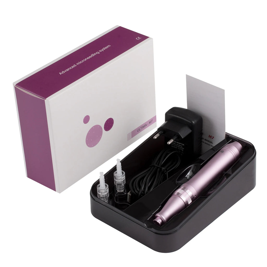 Dr. Pen M7-C Wired Microneedling Pen + 2 Cartridges 0.25mm Microneedling Pen Qst