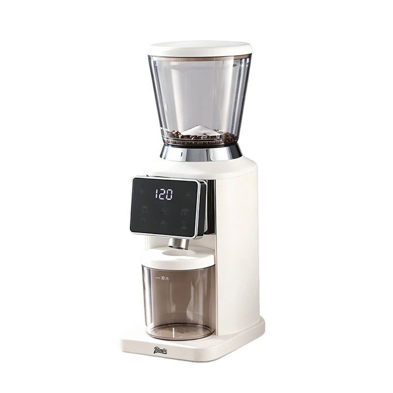 Bincoo Touch Screen Coffee Grinder – 48 Settings & Timer Coffee Grinder Qst Ivory