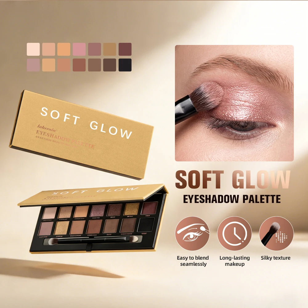 Earth Tone Eyeshadow Palette – Pearl, Matte & Glitter 8+ Shades Eyeshadow Palette Qst