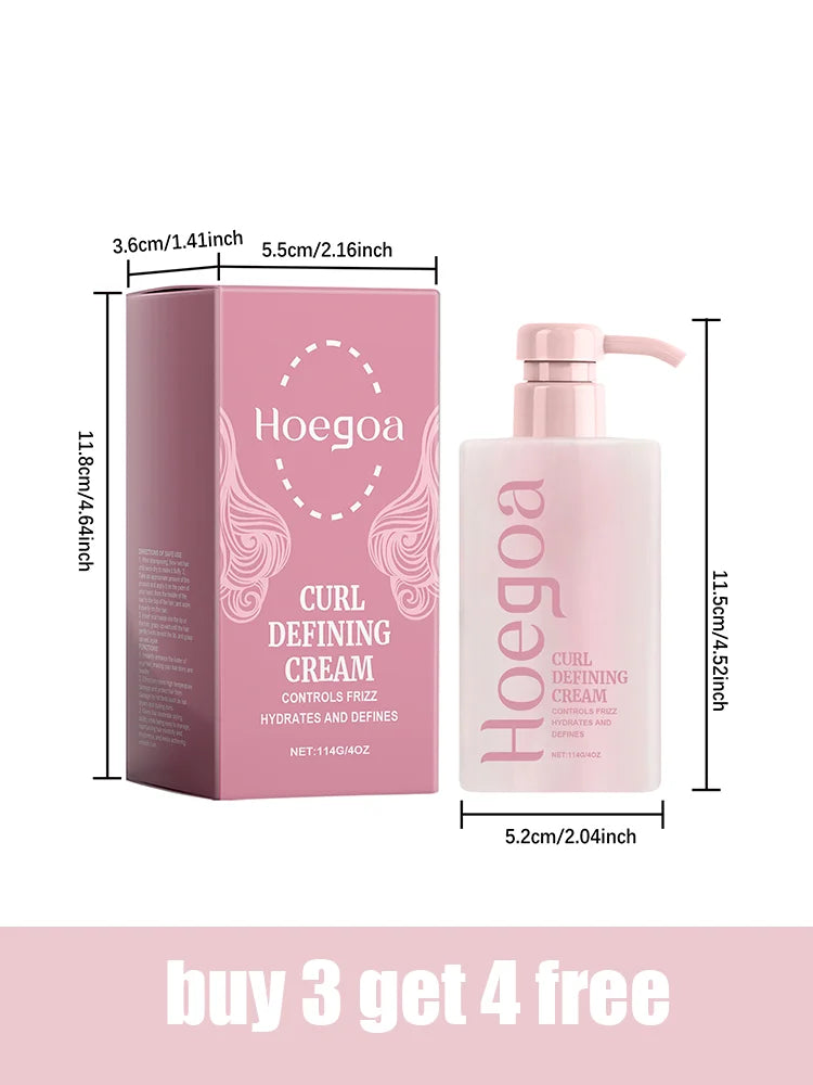 Hoegoa Curl Defining Cream – Shea Butter & Coconut Oil, 140g Curl Defining Cream Qst 7pcs