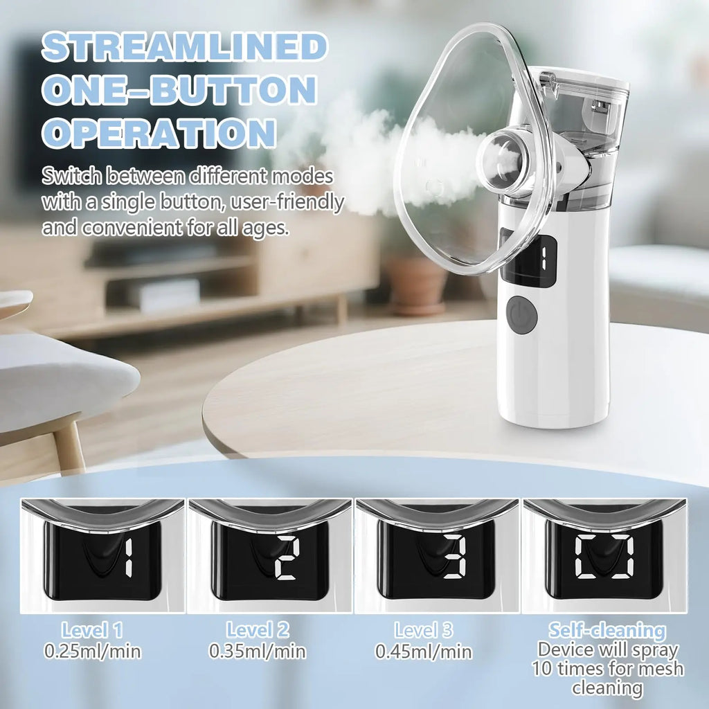 Portable Mesh Nebulizer – Rechargeable Handheld Atomizer Mesh Nebulizer Qst