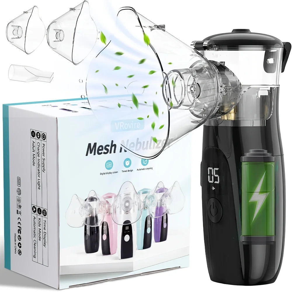 Jitesy Portable Mesh Nebulizer – Silent, Smart Timer, Rechargeable Mesh Nebulizer Qst