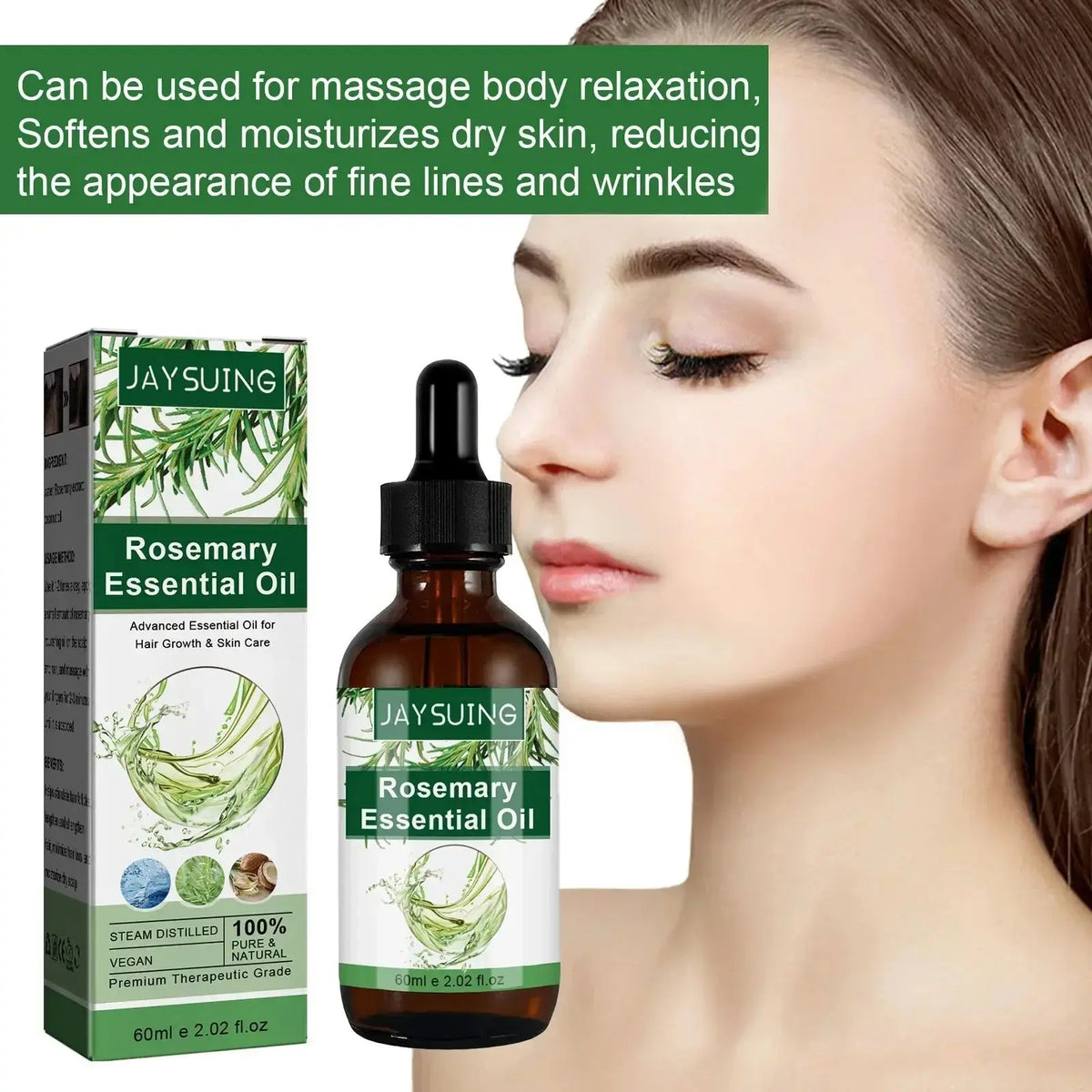 Rosemary Hair Growth & Lash Nourishing Essential Oil 60ml Hair Growth Oil Qst