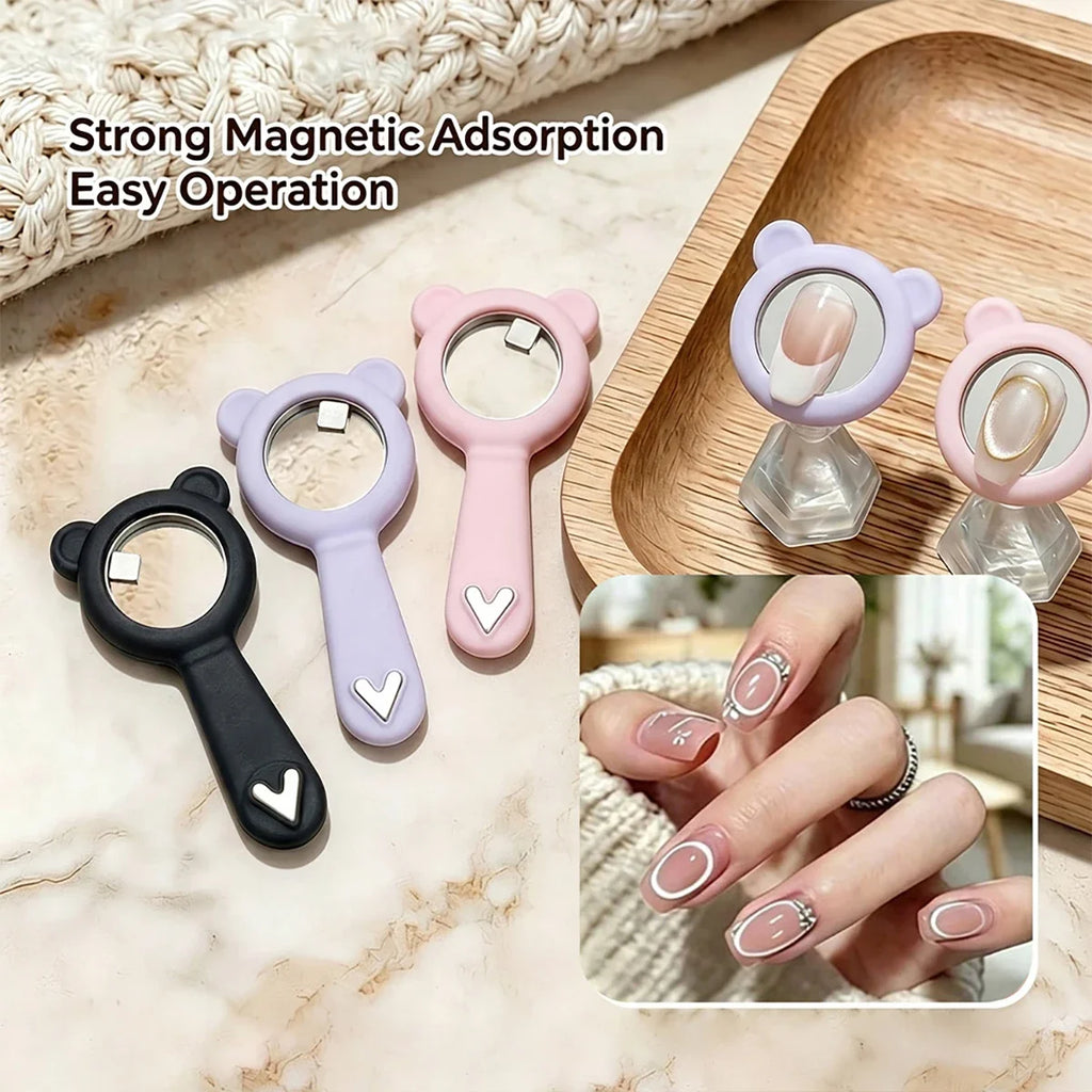 Double-Headed Bear Magnetic Nail Tool for Gel Polish Design Magnetic Nail Tool Qme