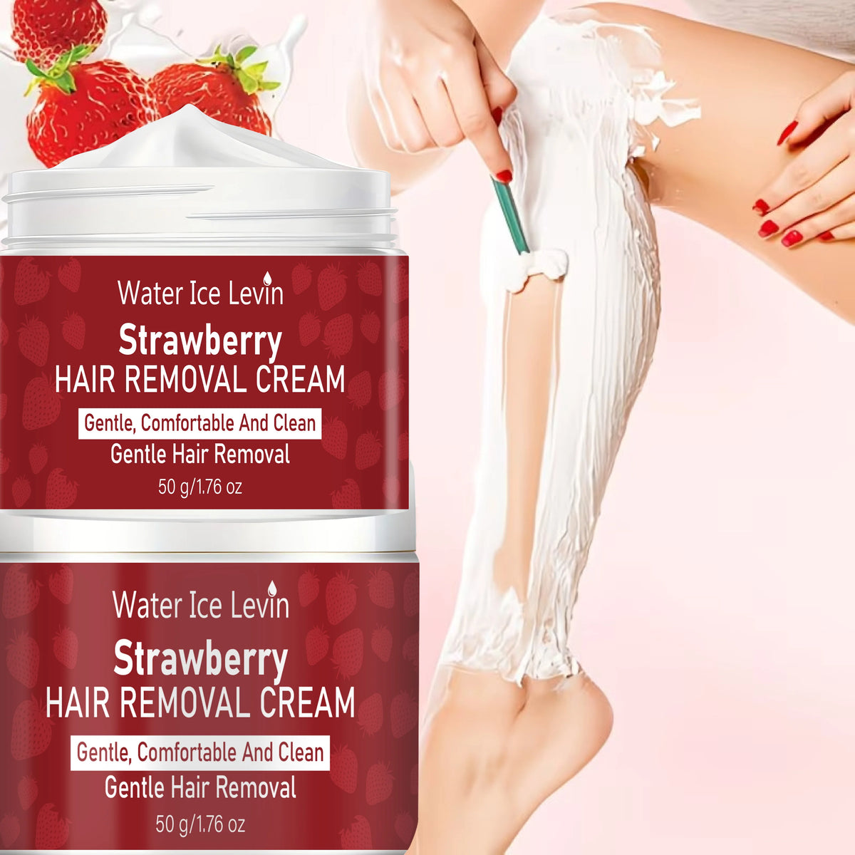 Strawberry Depilatory Cream – Hyaluronic Acid & Keratin Depilatory Cream Qme