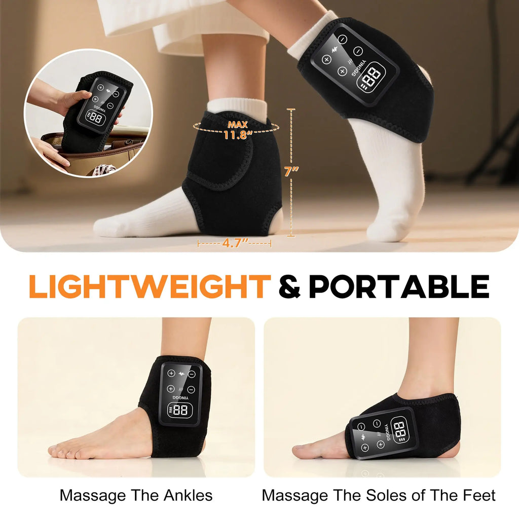 Cordless Foot & Ankle Massager with Heat & Vibration | Jitesy Foot Ankle Massager Qst