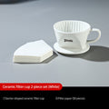 Bincoo Origami Ceramic Pour Over Coffee Dripper with Saucer Pour Over Dripper Qst Dull