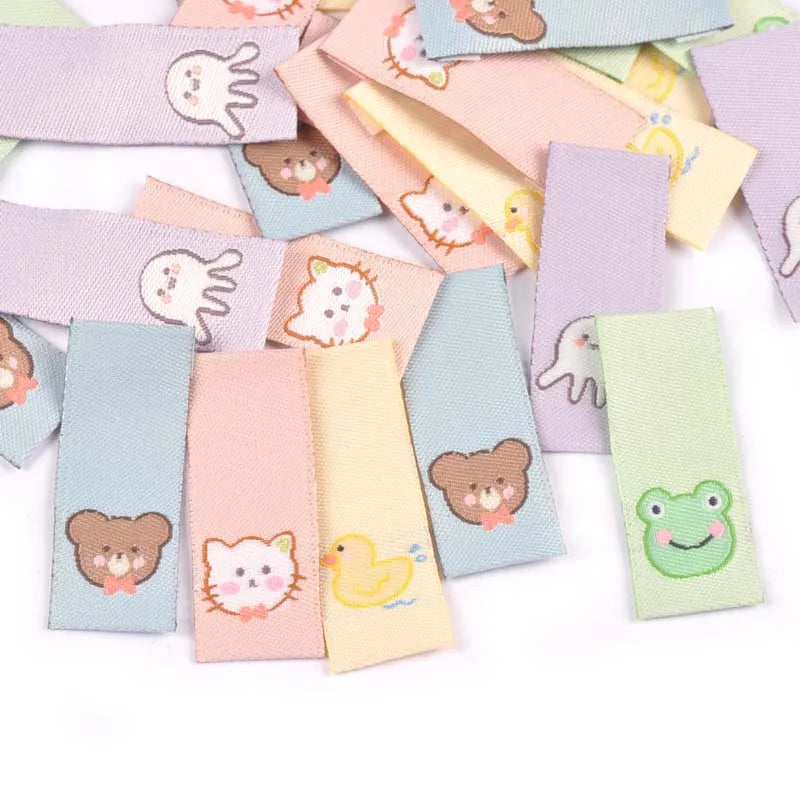 Cute Animal Embroidery Washable Sewing Labels – 50 Pcs Embroidery Sewing Labels Qme
