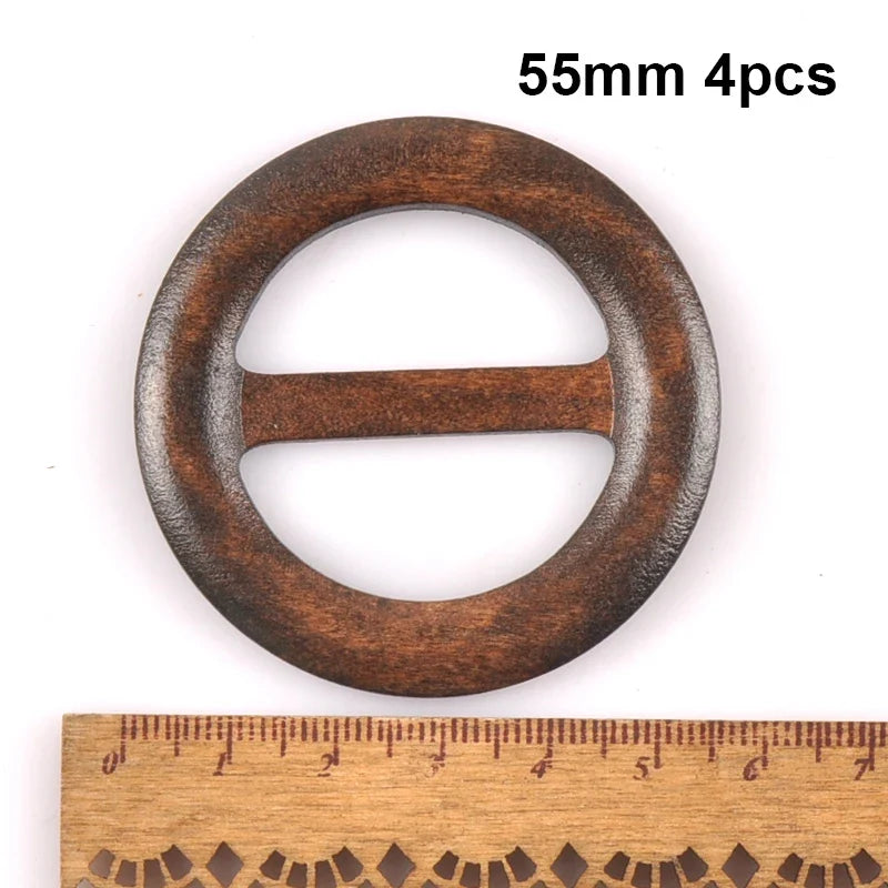 Wooden Round Ring Belt Buckles – DIY Sewing & Bag Accessory Sewing Ring Buckle Qme 55mm 4pcs