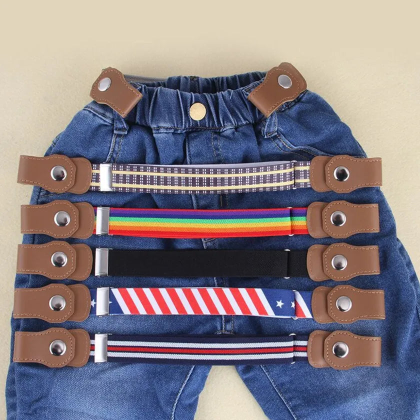 Kids Buckle-Free Elastic Stretch Belt for Toddlers | 17 Colors Kids Elastic Belt Qme