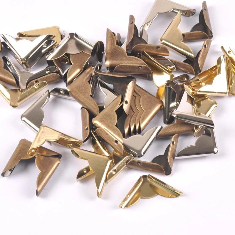 Bronze Metal Book Corner Protectors for Scrapbooking – 50pcs Book Corner Protectors Qme