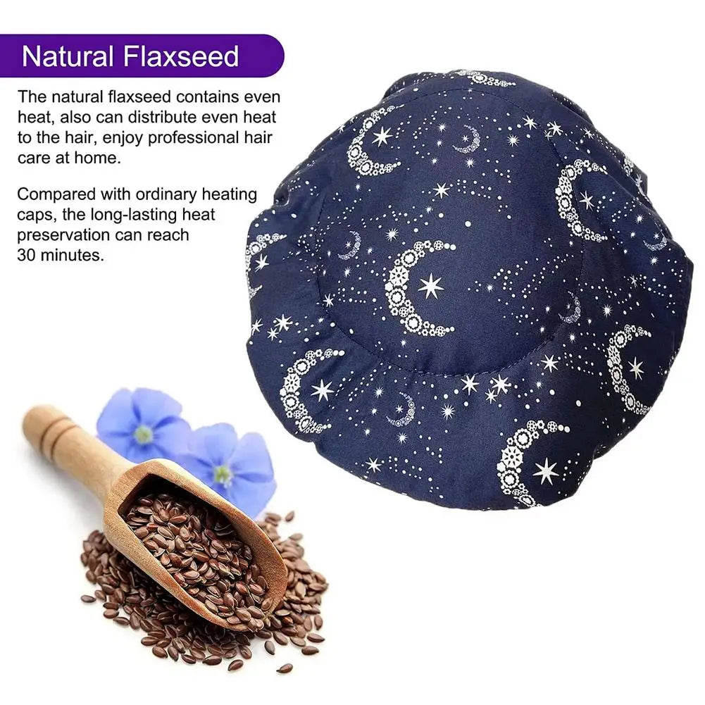 Flaxseed Microwavable Heating Hair Cap – Deep Conditioning Heating Hair Cap Qme