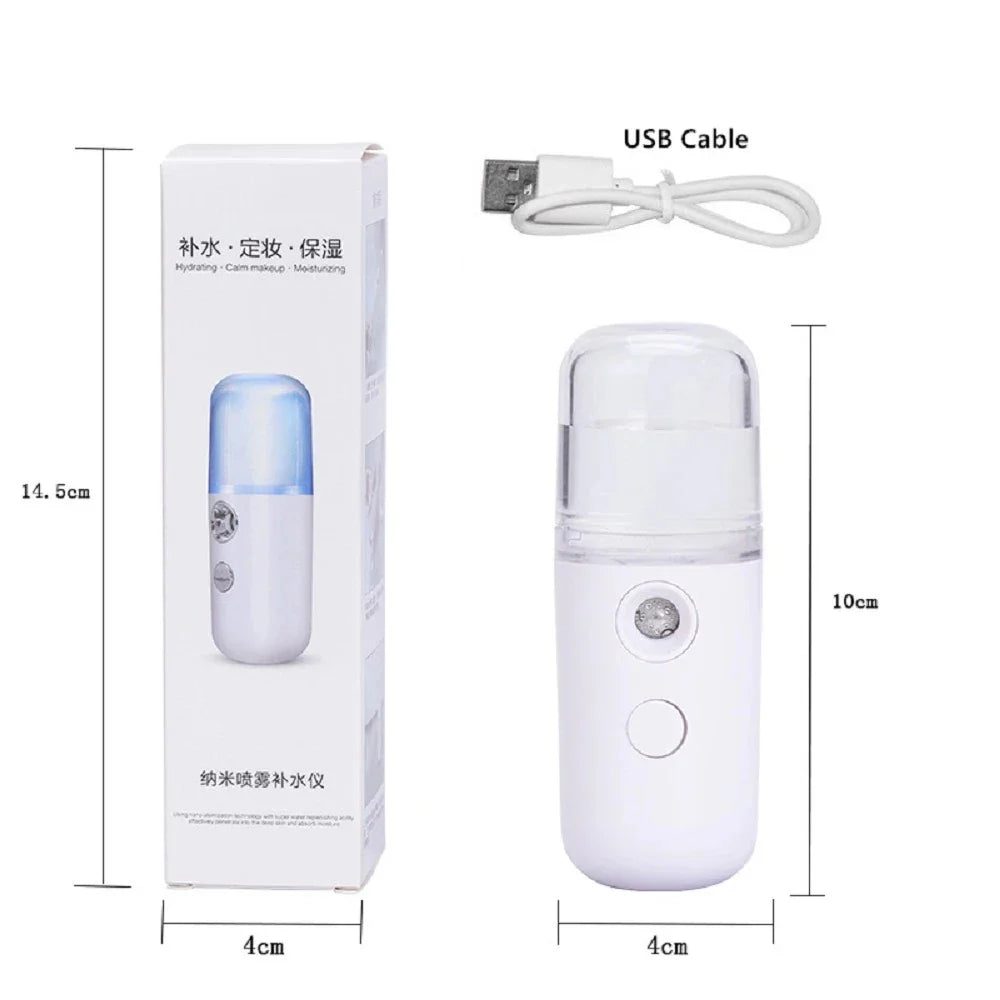 USB Rechargeable Facial Mist Sprayer | Skin Hydration Tool Facial Mist Sprayer Qme