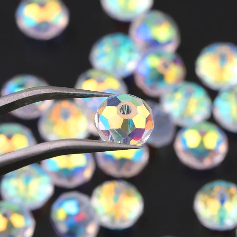 AAA Faceted Crystal Glass Spacer Beads for DIY Jewelry Making Crystal Jewelry Beads Qme