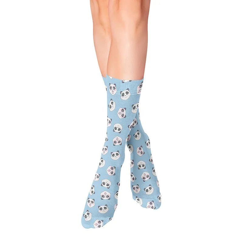 Cute Panda Cartoon Women's Novelty Socks – Korean Style Novelty Socks Qme