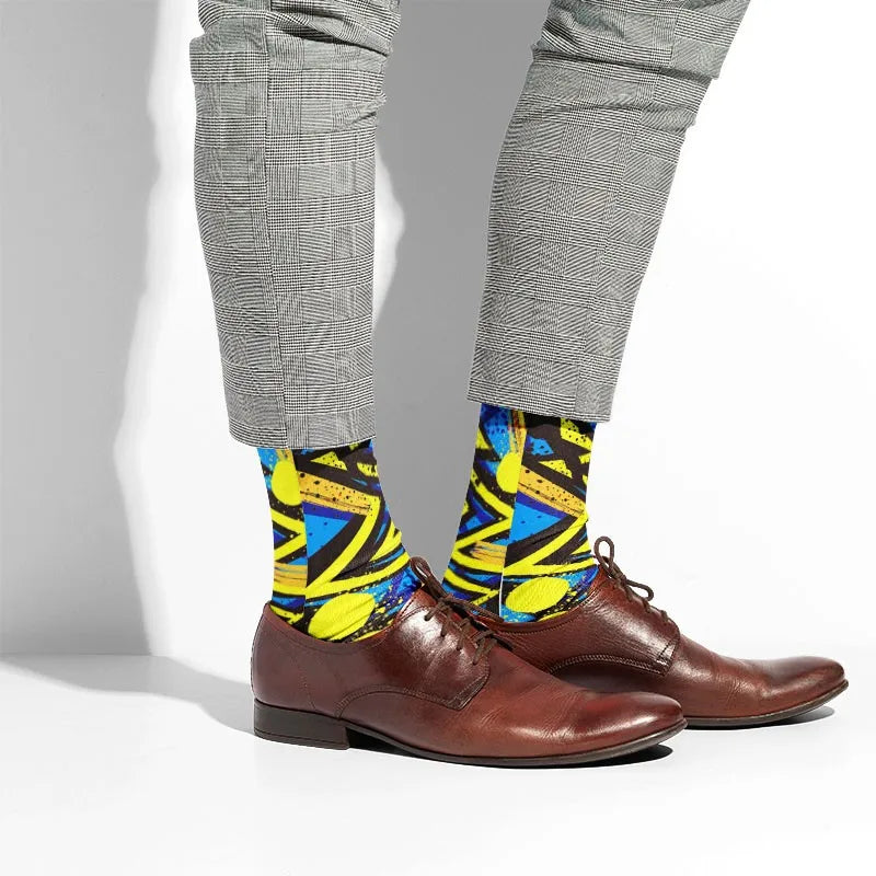 Women's 3D Graffiti Cotton Socks – Street Art Novelty Fashion Novelty Fashion Socks Qme