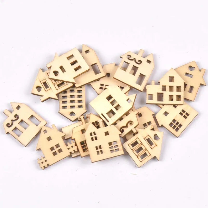 Mix Pattern Unfinished Wood Slices 50pcs – DIY Craft Supplies Wood Craft Supplies Qme