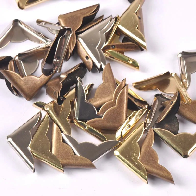 Bronze Metal Book Corner Protectors for Scrapbooking – 50pcs Book Corner Protectors Qme