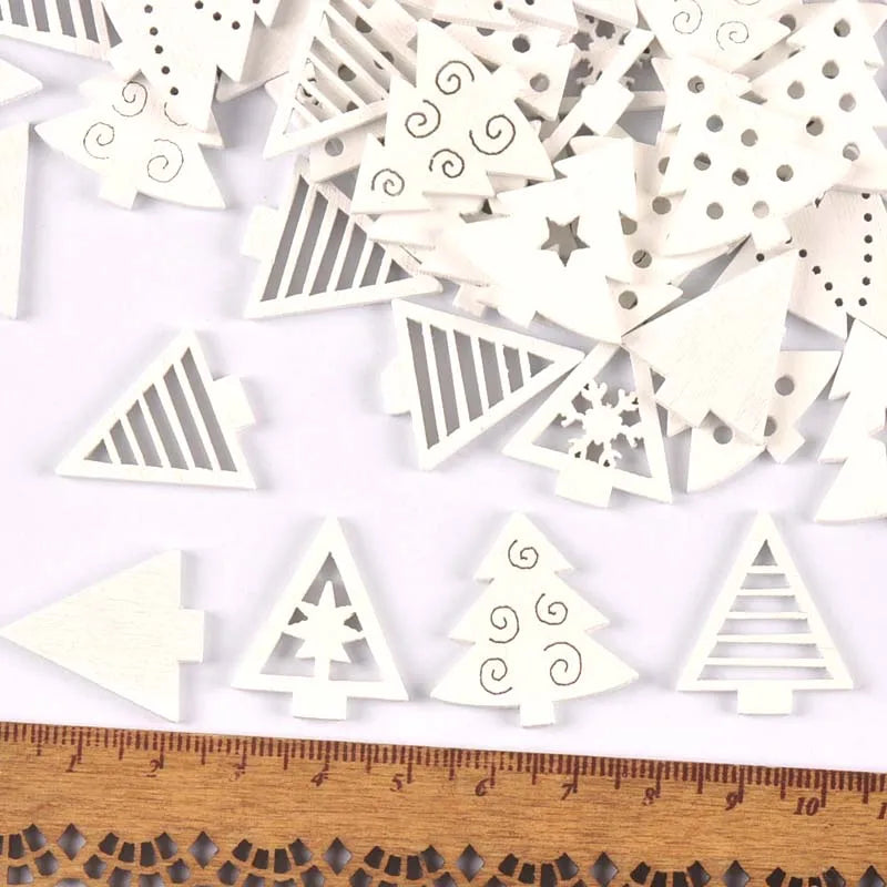 White Wooden Christmas Tree Shapes – DIY Craft & Scrapbooking Wooden Craft Shapes Qme