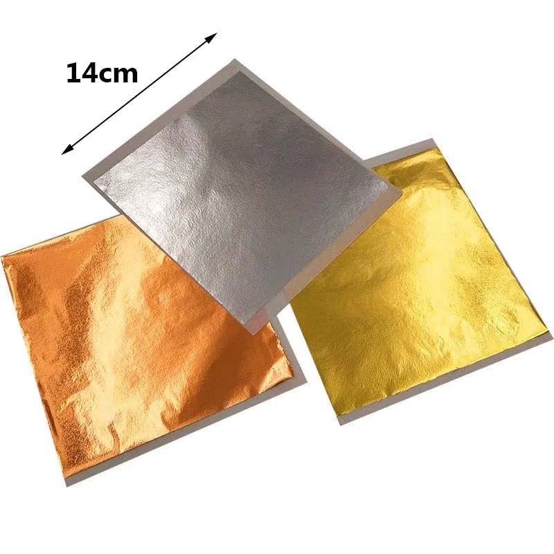 Imitation Foil Gilding Sheets – Gold, Silver & Copper DIY Craft Craft Foil Sheets Qme