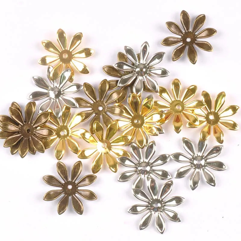 Filigree Flower Connector Wraps 26mm – 20pcs Gold Silver Bronze Filigree Embellishments Qme