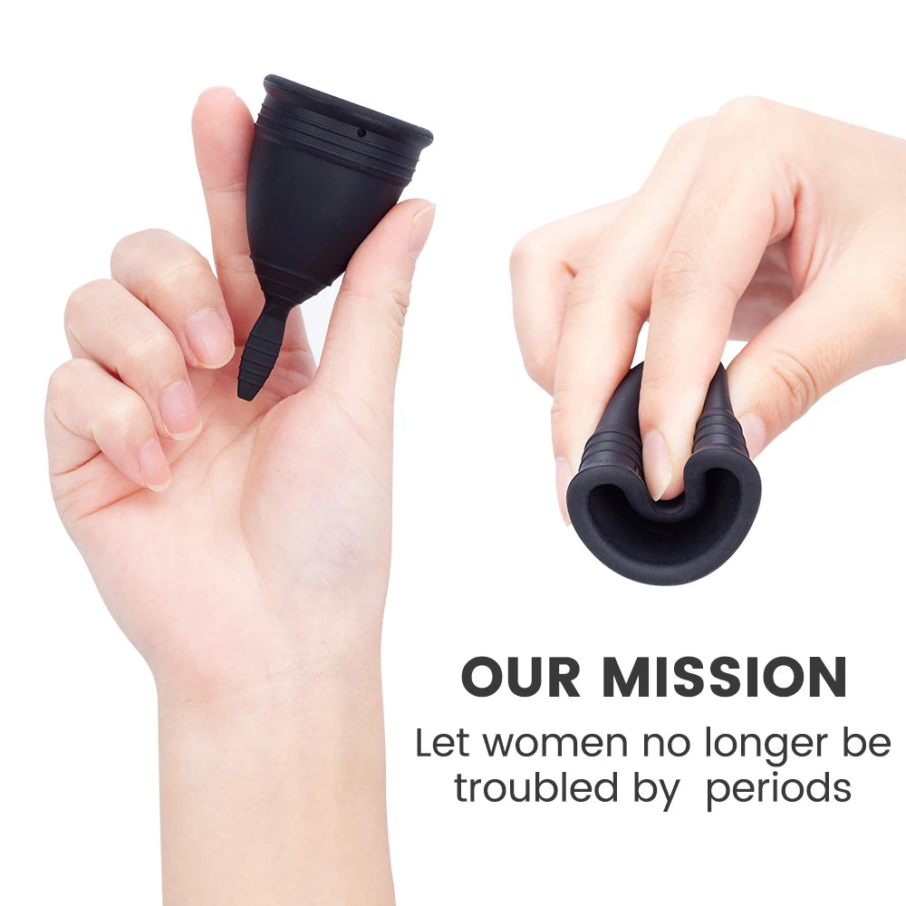 XceeFit Medical Grade Silicone Menstrual Cup – Reusable Menstrual Cup Qst