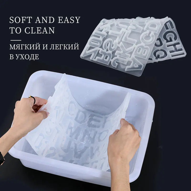 Alphabet & Number Silicone Resin Molds – Keychain & Jewelry DIY Silicone Resin Mold Qme