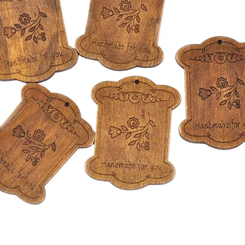 Flower Pattern Wooden Bobbin Spools for Thread & Ribbon – Set of 5 Wooden Bobbin Spools Qme