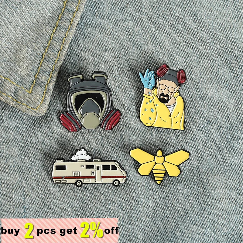 Breaking Bad Enamel Lapel Pin – TV Series Fan Brooch Enamel Lapel Pin Qme