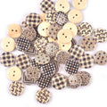Printed Wooden Buttons 18mm 50pcs – Mixed DIY Sewing Crafts Wooden Sewing Buttons Qme Default Title