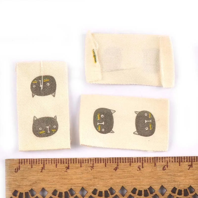 Mixed Animal Print Cotton Woven Labels 50pcs – DIY Sewing Woven Sewing Labels Qme