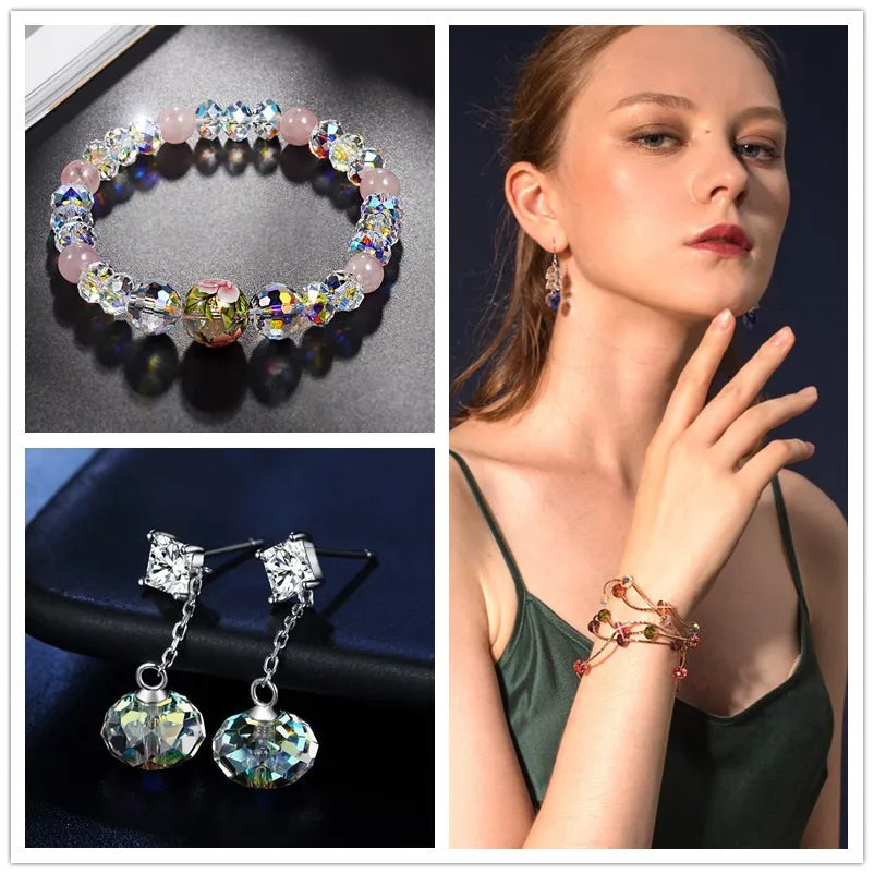 AAA Faceted Crystal Glass Spacer Beads for DIY Jewelry Making Crystal Jewelry Beads Qme
