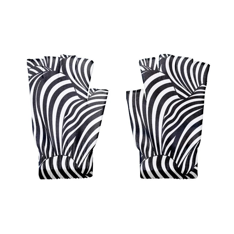 Women's Touch Screen Winter Mittens – Zebra Leopard Print Winter Touch Mittens Qme style2 One Size China Mainland