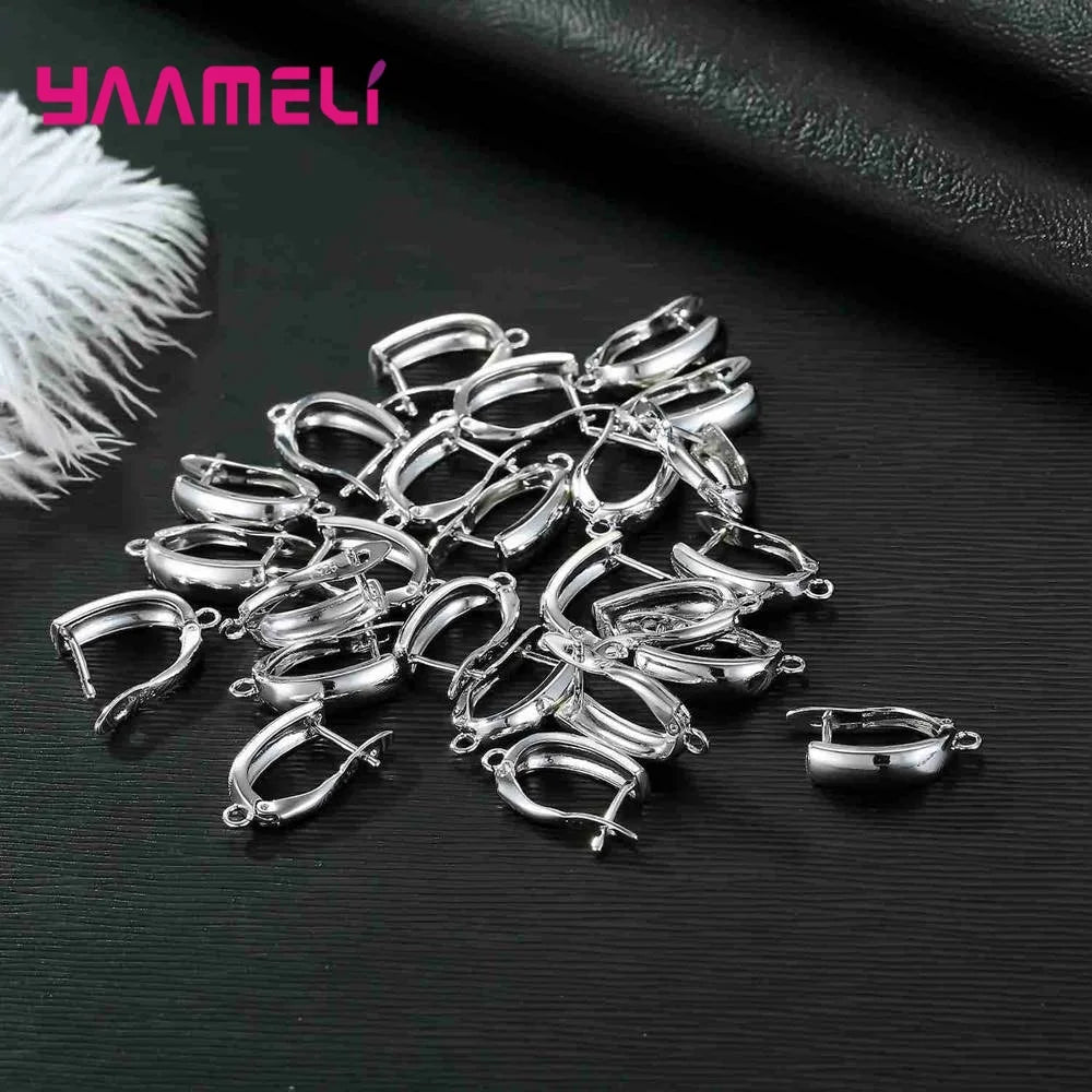 S925 Sterling Silver Leverback Earwire Findings – 27 Styles Earring Findings Qme