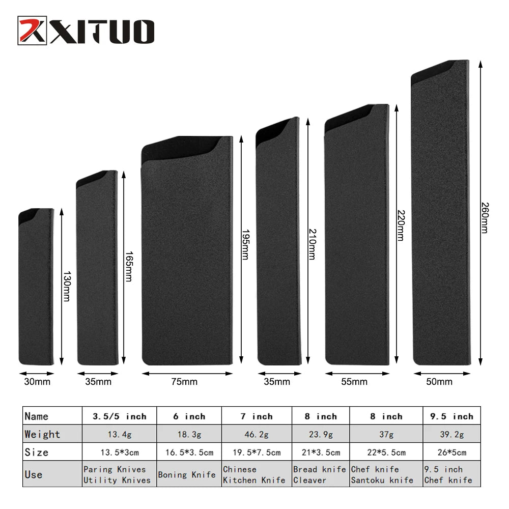 XITUO Knife Sheath ABS Cover 3.5–9.5 Inch Chef Blade Guard Knife Sheath Qst