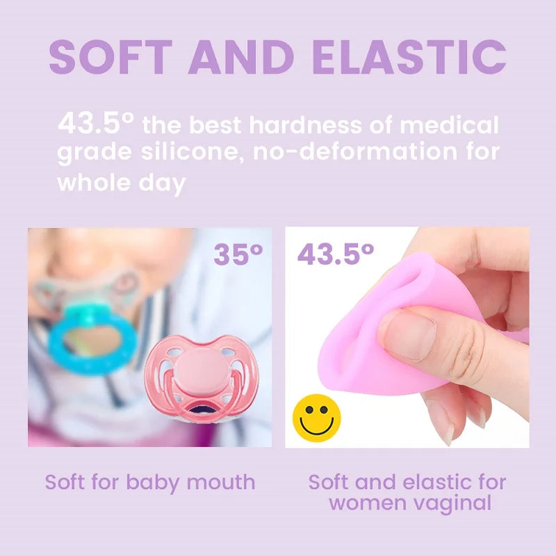 XceeFit Medical Grade Silicone Menstrual Cup – Reusable Menstrual Cup Qst