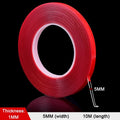 10M Double Sided Acrylic Tape – Transparent Waterproof Strong Double Sided Tape Qme Width 5MM 10M