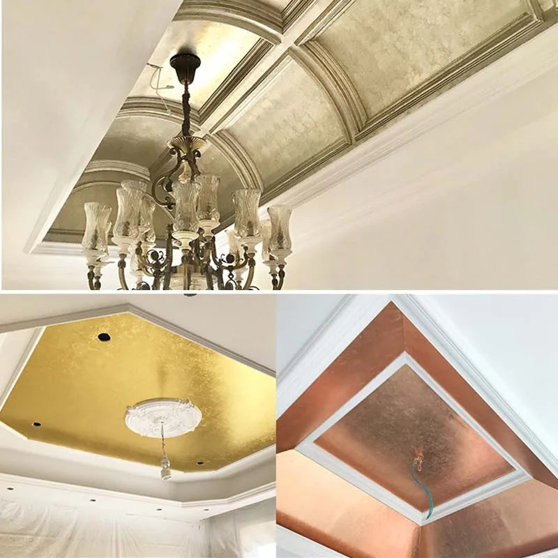 Imitation Foil Gilding Sheets – Gold, Silver & Copper DIY Craft Craft Foil Sheets Qme