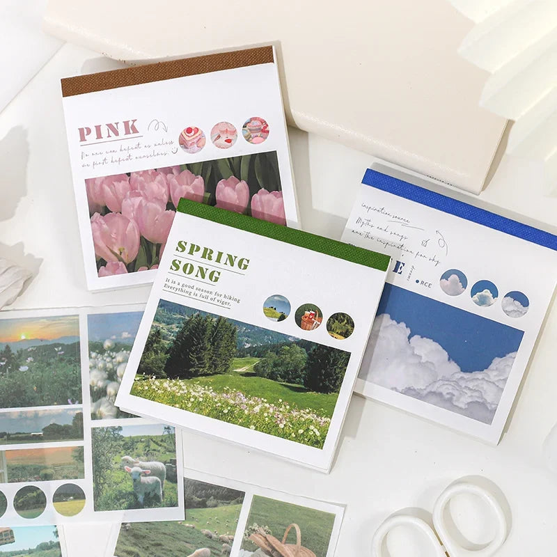 Washi Paper Sticker Book – 50 Sheets & 50 Aesthetic Patterns Washi Sticker Book Qme
