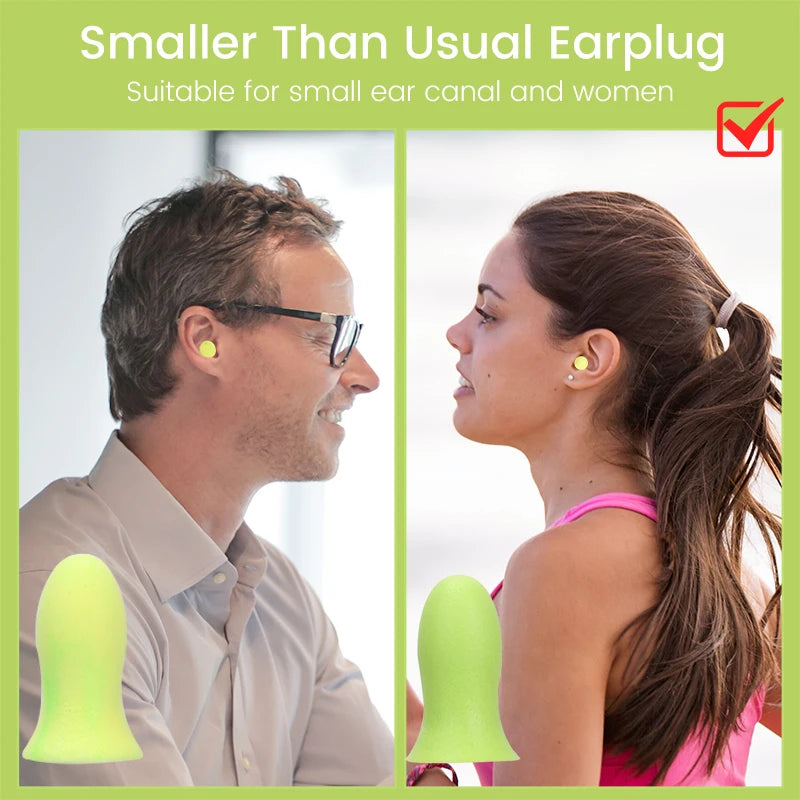 XceeFit Slow Rebound Foam Earplugs – Soft Sleep Noise Reduction Sleep Foam Earplugs Qst