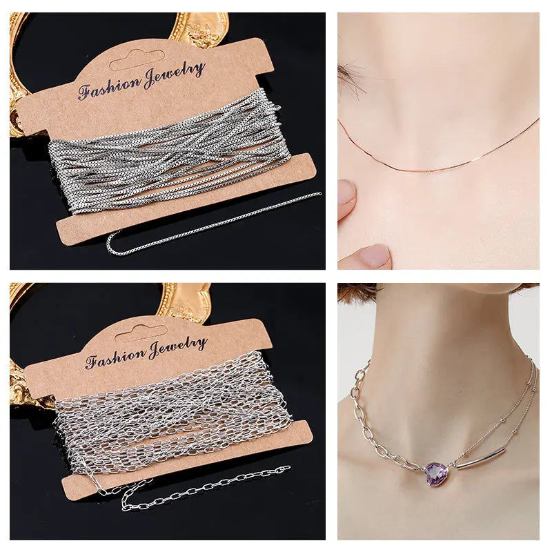 6 Types Jewelry Making Chains – Plated Silver Gold Copper Jewelry Making Chain Qme
